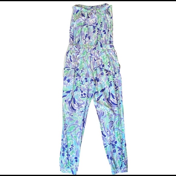 Lilly Pulitzer Emiko Jumpsuit One Piece Large Lillys Lilac - Picture 3 of 8